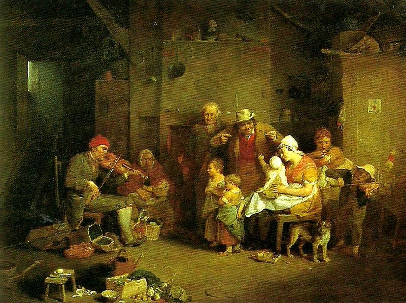 Sir David Wilkie the blind fiddler oil painting image